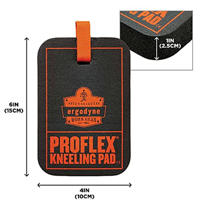 Ergodyne - 18565 ProFlex 365 Mini Kneeling Pad with Carabiner, 4" x 6" x 1", Black - style: Pad with Carabiner