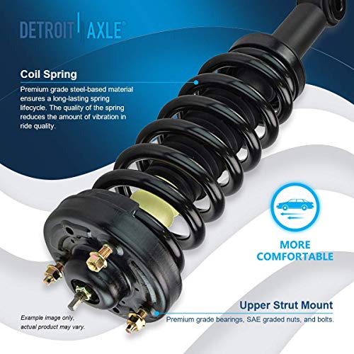 Detroit Axle - RWD Front Struts for 2009-2013 Ford F-150, Complete 2 Struts with Coil Spring 2010 2011 2012 Replacement Suspension Quick Install Ready Strut Shocks Assembly - size: 171140-DA x2/PAIR