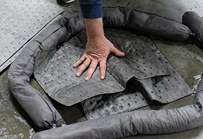 Oil-Dri L90902 15" W x 19" L Universal Heavy Weight Bonded Perforated Pads (100 Mats/Box) - size: 100 Pads/Box, style: Heavy Weight