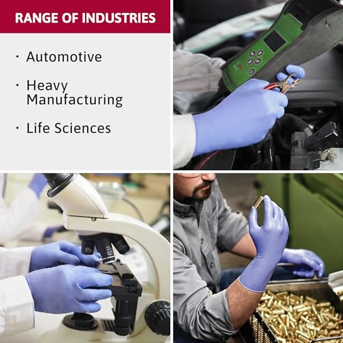 Ansell MICROFLEX SU-690 Disposable Nitrile Gloves, Latex-Free, Powder-Free Glove for Cleaning, Mechanics, Automotive, Industrial, or Medical applications, Violet, Size X-Small, Box of 100 Units - size: X-Small, style: Box (100)