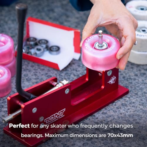 BONT Skates - Aluminum Bearing Press - Roller Skate Derby Speed Skateboard Wheel - Fits 7mm & 8mm Bearings - color: Red
