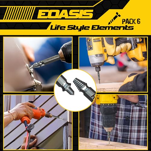 Gifts for Men – Stripped Screw Extractor Set – Father’s Day Gifts from Wife, Daughter, & Son – Easy Out Extractor Set for Nuts, Screws & Bolts – Perfect Husband & Birthday Gifts (Silver (Pack of 6)) - size: Silver (Pack of 6)
