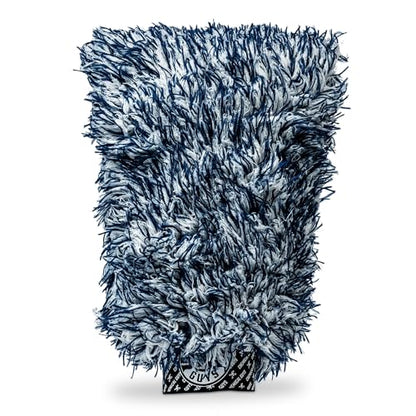 Chemical Guys, The Dually, Dual-Fiber, Wet-Dry Use, Microfiber Wash Mitt, (Car Wash Mitt Great for Car, Truck, SUV, RV, & More) Dark Blue + White, MIC517 - size: 1 Pack, style: Wash Mitt