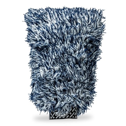 Chemical Guys, The Dually Dual-Fiber Wet-Dry Microfiber Wash Mitt, Blue | Dual-fiber mitt holds thick suds for washing and flips to a plush side for drying, scratch-free, single mitt - size: 1 Pack, style: Wash Mitt