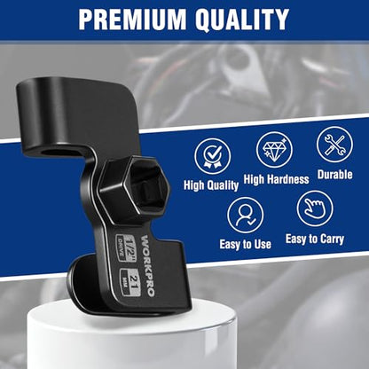 WORKPRO Wrench Extender Tool for 1/2 Inch or 21mm Hex Drive, Universal Wrench Extender Adapter to Leverage over Stubborn Nuts & Bolts, Ideal for Automotive Repair, Break Bars, DIY, Garages, Mechanic