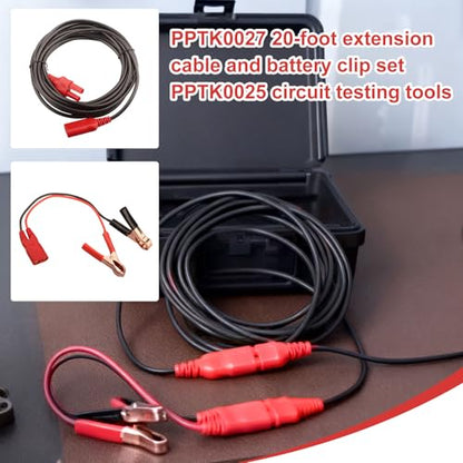 PPTK0027 20FT Extension Cable,PPTK0025 Ect Battery Clipset for Power Probe | Fit for Power Probe 3Ez/3/3S Power Circuit Probe Kit,Extension Cord Crocodile Clip Set（PPTK0027 PPTK0025)