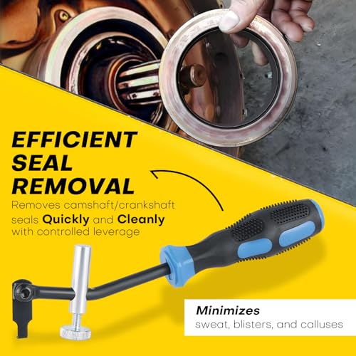 58430 Shaft Type Seal Puller | Seal Puller, Camshaft & Crankshaft Oil Seal Removal Tool, Seal Puller Tool for Automotive and Motorcycle Engine Repair