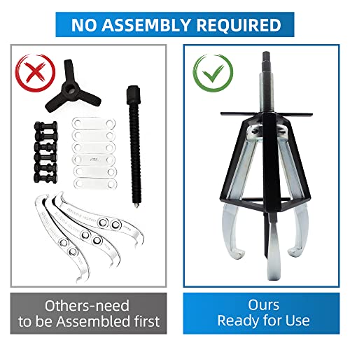 BESTOOL 3 Jaw Gear Puller, 5 Ton Pulley Puller Tool, Removal Tool for Gears, Pulley, Flywheel - size: 3 Jaw 5 Ton