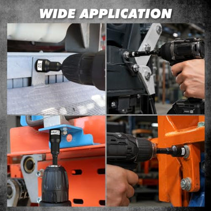 22-Piece Magnetic Nut Driver Set, Metric & SAE (5-13mm & 3/16"-1/2"), 1/4" Hex Shank Impact Bit Set, Wing Nut Driver Bits, Magnetic Aluminum Storage Rail - style: Nut Driver Set with Rail