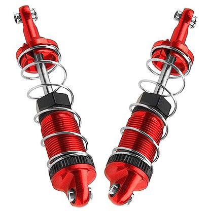 Full Metal Shock Absorber Damper Compatible with MN Model MN128 MN86 MN86K MN86KS G500 1/12 RC Crawler Car (Red) - color: Red