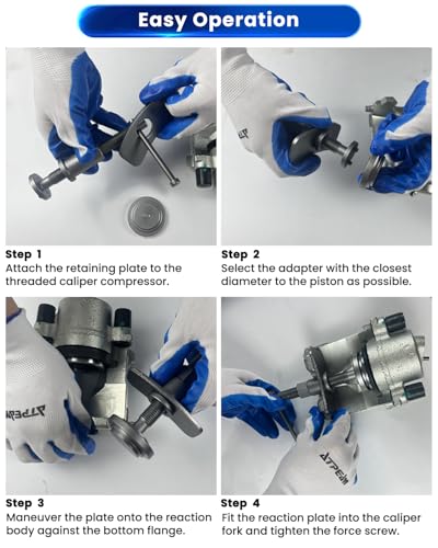 ATPEAM 24PCS Brake Caliper Compression Tool, Heavy Duty Caliper Compressor Kit, Brake Spreading Tool - color: blue