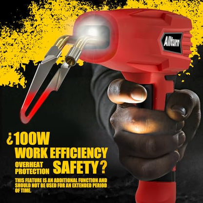 Allturn Plastic Welder, Plastic Welding Kit 3 in 1,Red | The M8 Hot Cutting Tip, 38 PCS Welding Rods, 800 PCS Staples, Patent No. D970324 - color: Red