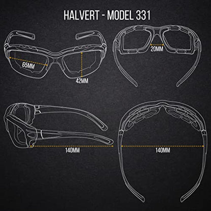Motorcycle Riding Glasses Extreme Sports Wrap Sunglasses - color: Black | Clear