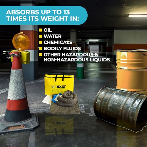 Stardust Spill Products Universal Spill Kit – OSHA Compliant Solution for Vehicles, Industrial, & Restaurant Use, Emergency Response Chemical, Water, & Bodily Fluid Cleanup, 12-Pack - size: 12 Pack
