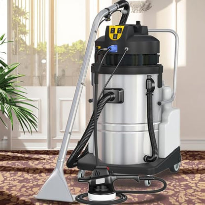 Commercial Carpet Cleaner Machine, Heavy Duty Extractor Vacuum, Portable Wet Dry Vacuum Cleaner for Carpet, Sofa, Car, Workshop, Garage, Home 20L, 60L - size: 60L