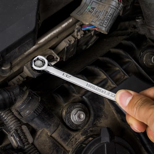 DURATECH 4-Piece E-Torx Wrench Set, Double Box End Wrench Set, CR-V Steel, Including E6*E8, E10*E12, E14*E18 and E20*E24, Organized in Pouch