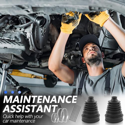 CV Boot Repair Kit Fit for 19mm to 24mm Shafts,Silicone CV Axle Boot Repair Kit Includes 2 Stainless Steel CVs Boots Clamp & 3 Cable Ties,One-piece Design CVs Joint Boots Kits (1PC) - color: 1PC