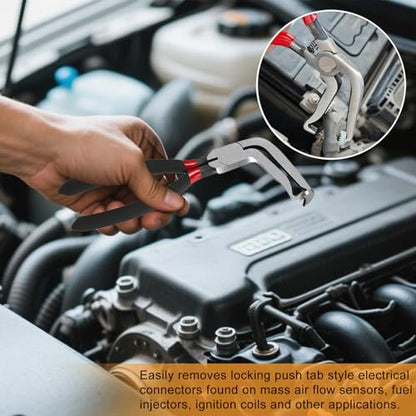 Electrical Disconnect Pliers for Cars: 3 Pieces Rapid Disconnector Pliers Set - Automotive Connector And Fuel Line Clip Remover Tools for Cars, Trucks Repair with Rapid Disconnector and 2 Pair Golves
