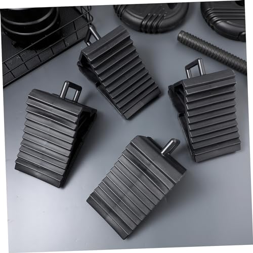 Heavy Duty Wheel Chock Set of 4 Anti-Slip Tire Stabilizers for Trucks and Trailers Sturdy Wheel Blocks for Vehicle Safety