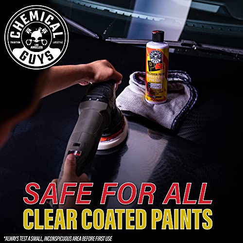 Chemical Guys, P4 Precision Paint Perfection Polish for Clear Coat, 16 oz | Refines swirls, towel marks and light defects, restoring deep gloss and clarity to clear coat, body-shop ready - style: P4 Perfection Polish