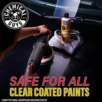 Chemical Guys, P4 Precision Paint Perfection Polish for Clear Coat, 16 oz | Refines swirls, towel marks and light defects, restoring deep gloss and clarity to clear coat, body-shop ready - style: P4 Perfection Polish