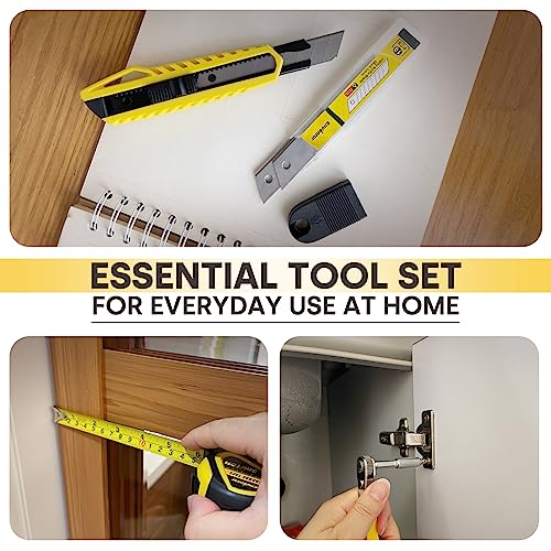 ENVENTOR Home Tool Kit, Basic Household Auto Repair Tool Set with Toolbox Storage Case, General Household Tool Kit for Men Women Home Maintenance, DIY Projects, 90 PCS General Hand Tools Kit - size: Small tool set-90PCS
