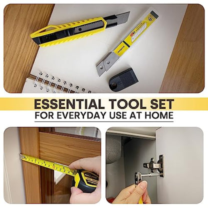 ENVENTOR Home Tool Kit, Basic Household Auto Repair Tool Set with Toolbox Storage Case, General Household Tool Kit for Men Women Home Maintenance, DIY Projects, 90 PCS General Hand Tools Kit - size: Small tool set-90PCS