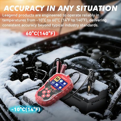 Car Battery Tester 6V/12V with 20-2000A CCA, 24V Cranking/Charging System Test, Quick Test & Multi-Standard Support, Diagnostic Tool for Trucks/Boats/RVs/Marine Vehicles