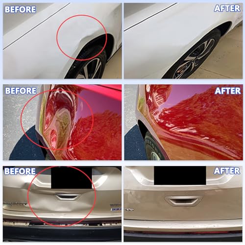 117 PCS Professional Paintless Dent Repair Kit, Car Dent Remover with Golden Lifter, Bridge Puller, Slide Hammer & Suction Cups for Auto Body Dents, Hail Damage, Door Dings, Creases