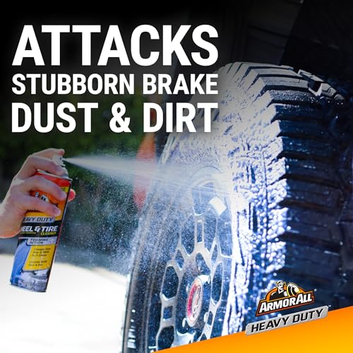 Armor All Heavy Duty Wheel and Tire Cleaner, Car Wheel Cleaner Spray, 22 Oz, Multicolor, 1.37 Pound (Pack of 1) - size: 22 Fl Oz (Pack of 1), style: Tire Foam (1 Pack)
