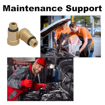 14mm Engine Tester Adapter Spark Plug Adapter Corrosion Proof Compression Tool Kit for Trucks, ATV, Leak Down Small Engine Repair, 2 Pcs (M14x1.25) - size: 14MM