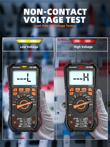 Multimeter Digital Multimeter, 9999 Counts DC AC Voltmeter and Ohm Volt Amp Tester, Auto-Ranging Fast Accurately Measures Voltage Current (DC/AC Current)