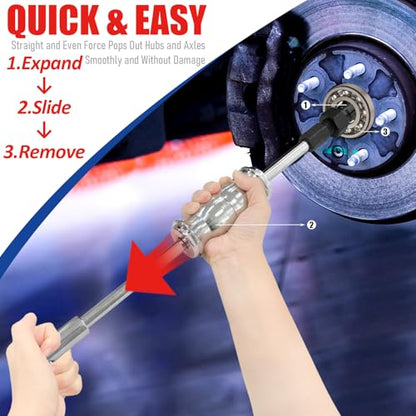 13Pcs Blind Hole Collet Bearing Puller Set, Slide Hammer Pilot Inner Bearing Removal Tool with 8-32mm Collets, Internal Bearing Extractor Puller Kit