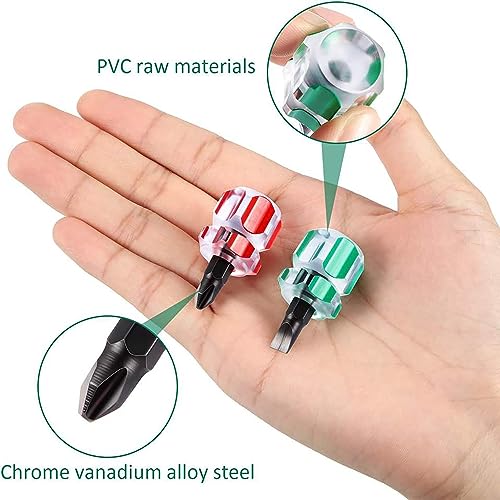Sewing Machine Screwdriver Ultra Short Screwdriver Tool - One Flat Head and One Phillips Screwdriver for Sewing Projects - size: Small