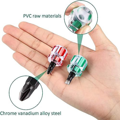 Sewing Machine Screwdriver Ultra Short Screwdriver Tool - One Flat Head and One Phillips Screwdriver for Sewing Projects - size: Small