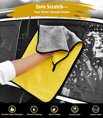 YeewayVeh Car Wash Kit, Extendable Car Wash Brush Mop with Long Handle, 5pcs Detailing Brush, 1pc Wheel Brush and Microfiber Towel Car Cleaning Kit Supplies Accessories, Ginger - color: Ginger, size: 8 pieces