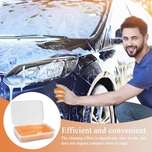 Car Clay Bar Car Wash Mud | Car Interior Detailing Kit, Auto Glass Cleaner, Auto Detailing Supplies, Efficient, No Scratch Solution For Auto SUV, Car - color: Orange