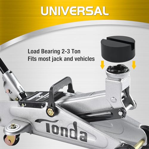 TONDA Floor Jack Rubber Pad, Universal Jack Pad Adapter, Pinch Weld Side Frame Rail Protector (2 Pack) - color: 2 PACK - SMALL