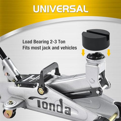 TONDA Floor Jack Rubber Pad, Universal Jack Pad Adapter, Pinch Weld Side Frame Rail Protector (2 Pack) - color: 2 PACK - SMALL
