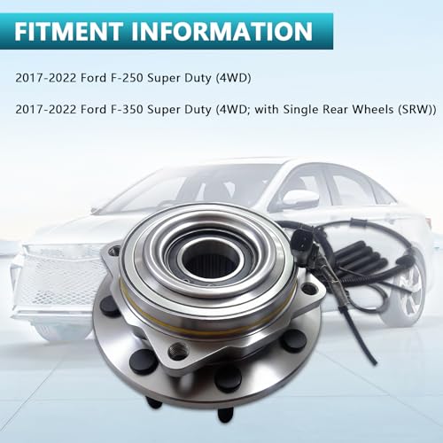 515183 Front Wheel Bearing Hub Assembly for Ford F-250 F-350 Super Duty 2017 2018 2019 2020 2021 2022 4WD - size: 515183