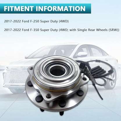 515183 Front Wheel Bearing Hub Assembly for Ford F-250 F-350 Super Duty 2017 2018 2019 2020 2021 2022 4WD - size: 515183