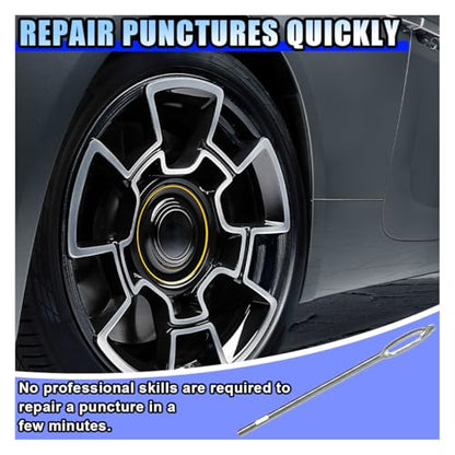 LAINLOY Car Tire Repair Tool, Tire Plug Replacement Split Eye Needles, T Handle Tire Spikes, Flat Metal Tire Repair Needle Kit (5PCS) - size: 5PCS