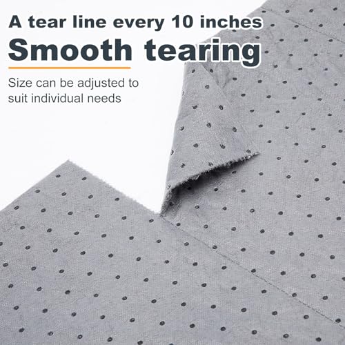 Tigeen 2 Roll Oil Absorbent Pads 15 in x 50 ft Gray Absorbing Mat with Tear Lines Cut to Fit Sheets for Garage Floor Automotive Maintenance Home Basement Spill Cleanup and Leak Drip Protection