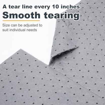 Tigeen 2 Roll Oil Absorbent Pads 15 in x 50 ft Gray Absorbing Mat with Tear Lines Cut to Fit Sheets for Garage Floor Automotive Maintenance Home Basement Spill Cleanup and Leak Drip Protection