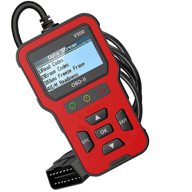 OBD V300 2 Scanner Check Engine Clear Code Reader Live Data Freeze Frame I/M Readiness Vehicle VIN Lookup Emissions Test Battery Voltage Test Works on All 1996 and Newer Gas only Vehicles