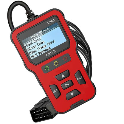 OBD V300 2 Scanner Check Engine Clear Code Reader Live Data Freeze Frame I/M Readiness Vehicle VIN Lookup Emissions Test Battery Voltage Test Works on All 1996 and Newer Gas only Vehicles