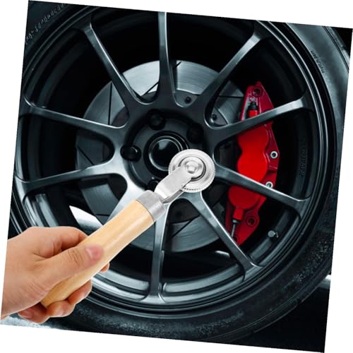 Mobestech 2pcs Car Tire Patch Roller Tool Wood Handle Tire Repair Rollers for Cars Motorcycles and Compact and Portable