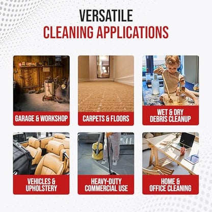 MP Maresh Products Vacuum Hose Replacement Compatible with Shop Vac Style Wet Dry Vacuum Cleaner - Crushproof Dust Collection Hose for Industrial and Commercial Use with Suction Control - 10' x 1-1/4" - size: 10 Foot Hose