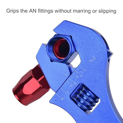 EVIL ENERGY AN Hose Fitting Adjustable Wrench Spanner Lightweight Aluminum 3AN-16AN Blue - color: Blue, size: Adjustable 3AN-16AN