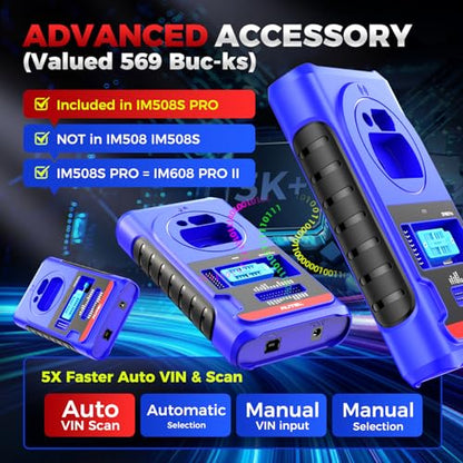 Autel Scanner MaxiIM IM508S PRO Full Bundle Ver., 3000+ Test 40+ Service | 2026 Same as IM608 PRO 2/ IM608S II, w/ $569 PRO Kit, Bidirectional Scan Tool, Enhanced All-Sys Diagnostic, 10X Faster, OS11